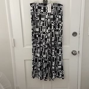 Black and White Palazzo Pants XL NWT